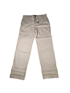 Talbots Boyfriend Chino Pants Relaxed Straight Leg 32x31" Womens Size 6 Beige